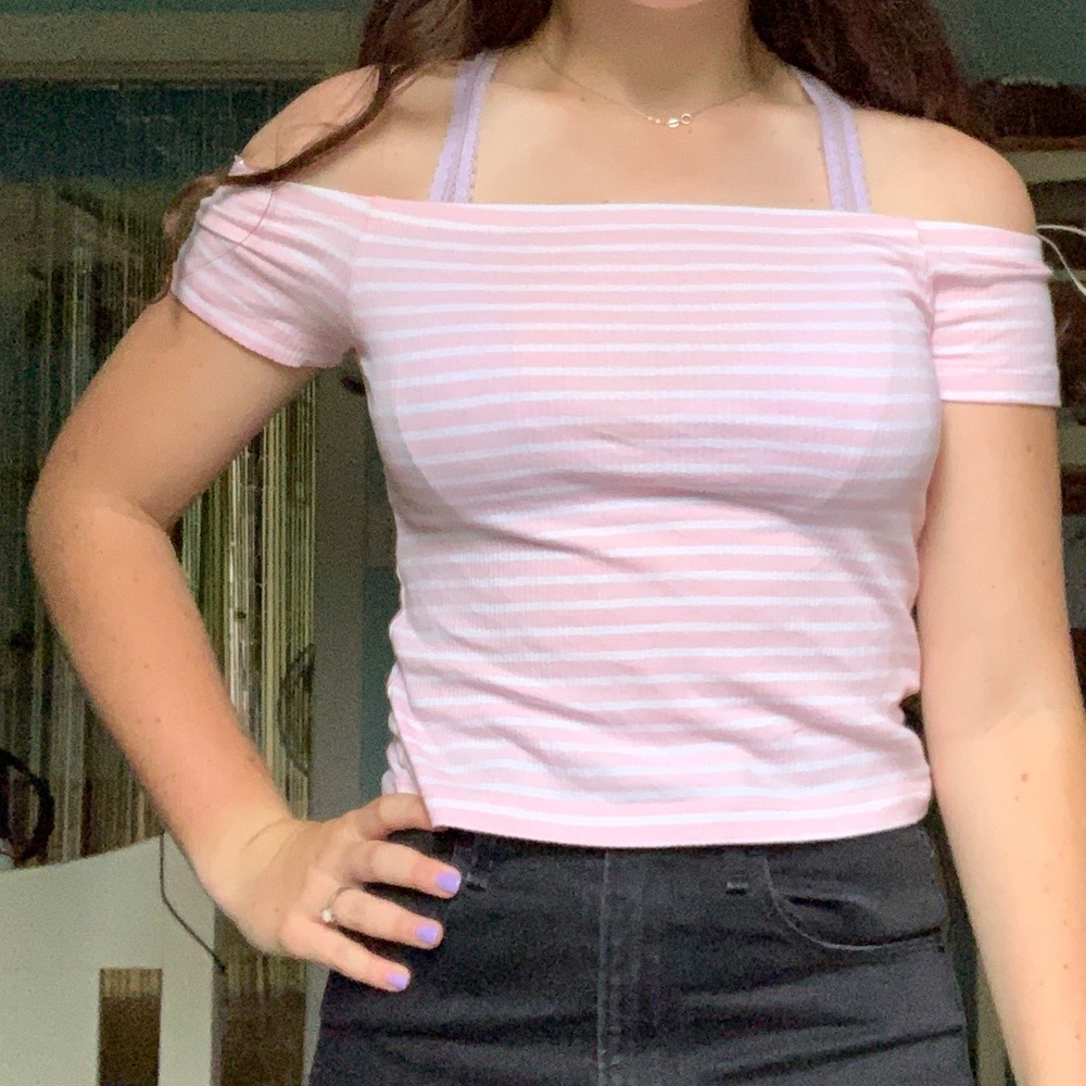 Forever 21 of the shoulder crop top
